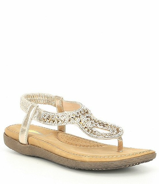 Volatile Cozi Gold Jeweled Women's Sandals | eBay