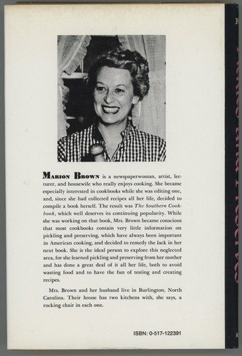Canning Preserving Cookbook PICKLES and PRESERVES Marion Brown Southern Jam - Foto 2 di 11