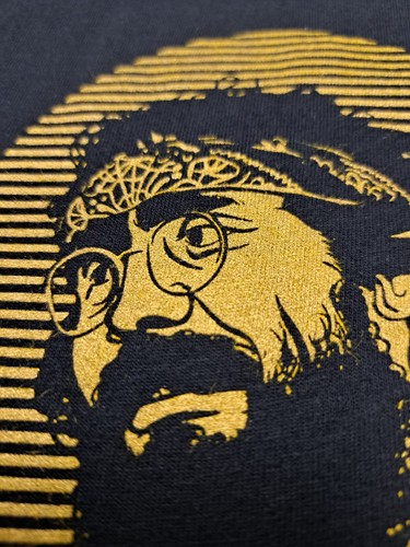 Cheech And Chong Gold Glitter Shimmer NEW Shirt Size Large Pothead Weed Friends - Picture 5 of 5