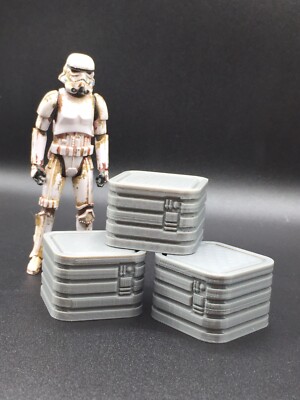 Custom STAR WARS REBELS CARGO CRATE lot 1/18 SCALE FIGURE
