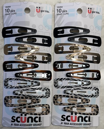 Scunci U Got This Hair Snap Clips, Assorted Colors, -Set of 2- 10-Piece - 第 1/2 張圖片