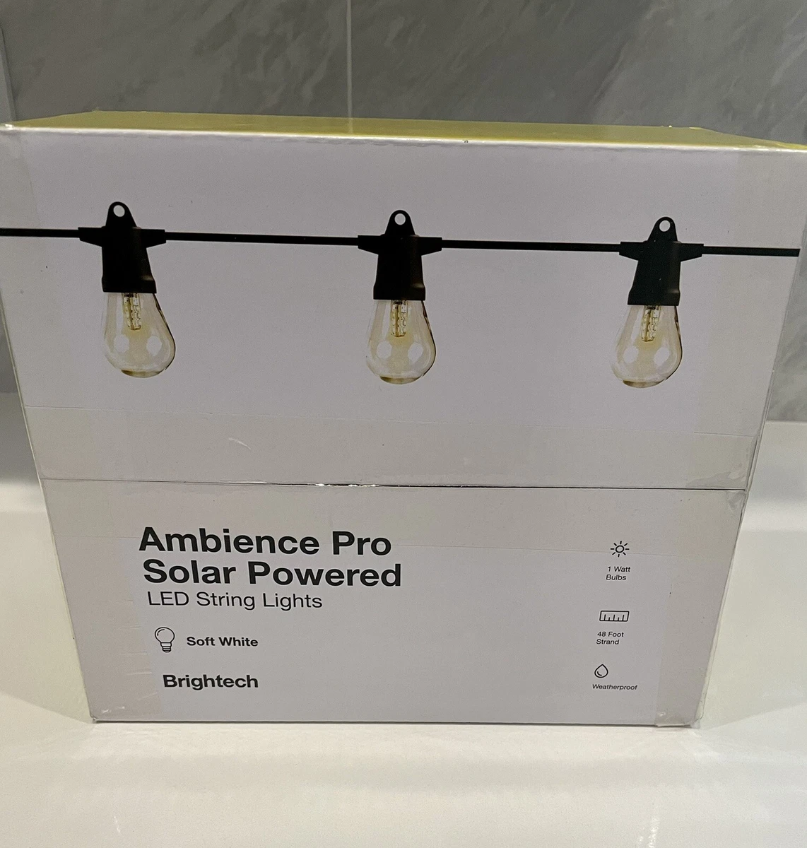 Brightech ambience pro solar powered 48 foot led string lights deals