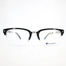 Champion CH01 COL 50 Black Horn Rim Square Half Rim Eyeglasses 53[]19 140 mm