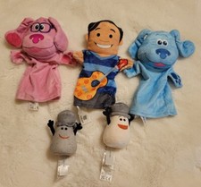 Melissa And Doug Blue's Clues  You Plush Puppets Magenta Josh Salt Pepper Blue