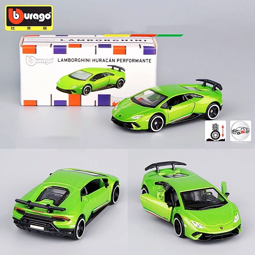 Bburago 1:64 Lamborghini Huracan Performante Racing Sports Model Metal Car Toy