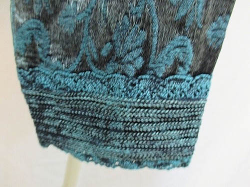 Coldwater Creek Women's Mandarin Oriental Jacket Blue/Silver Lace Frog Fasten M - Picture 8 of 12