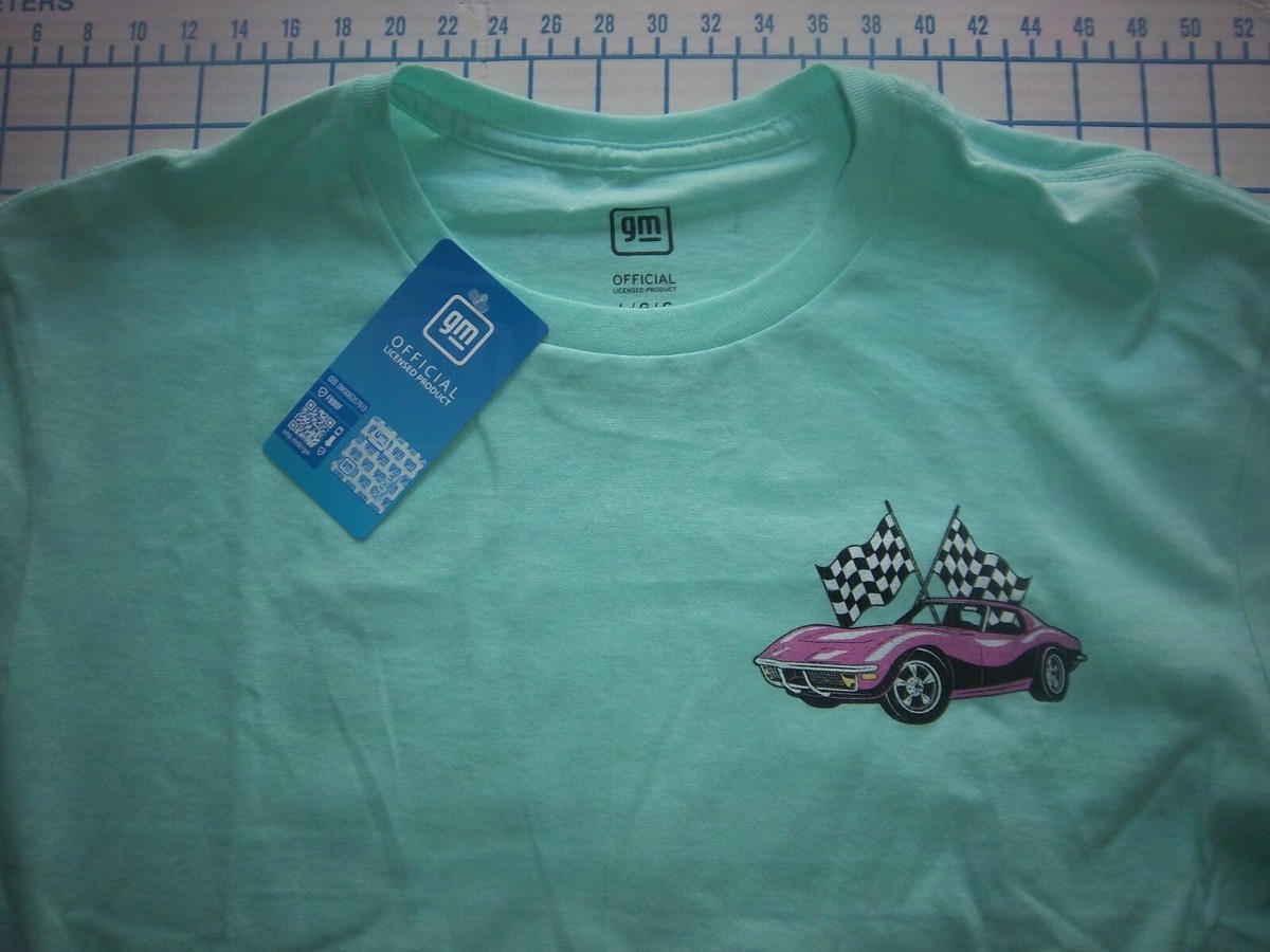 MENS LARGE MINT GREEN GM/CORVETTE THEMED T-SHIRT - NWT | eBay