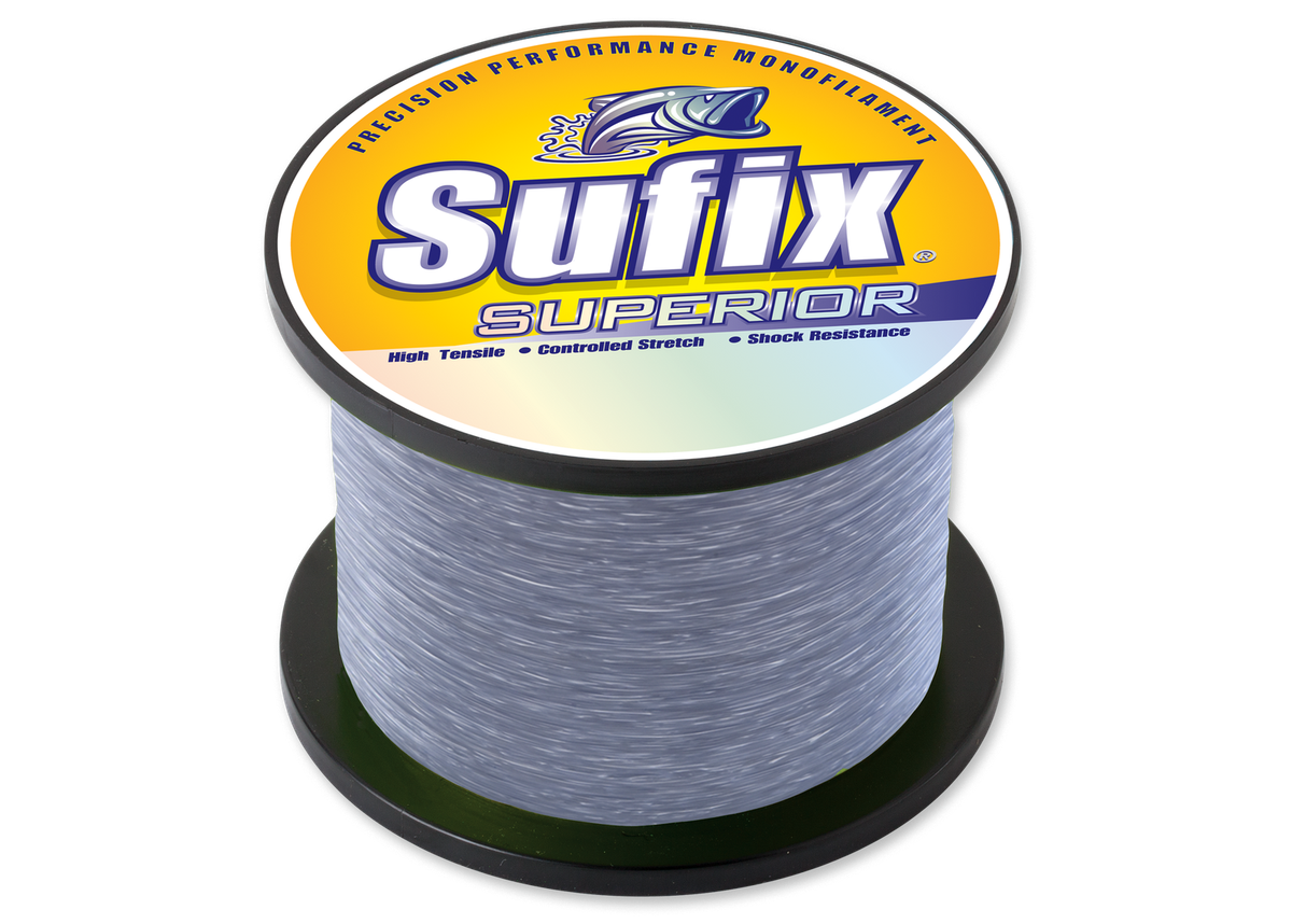 Sufix Superior Monofilament Fishing Line, 25 Lb., 2145 Yds, Smoke