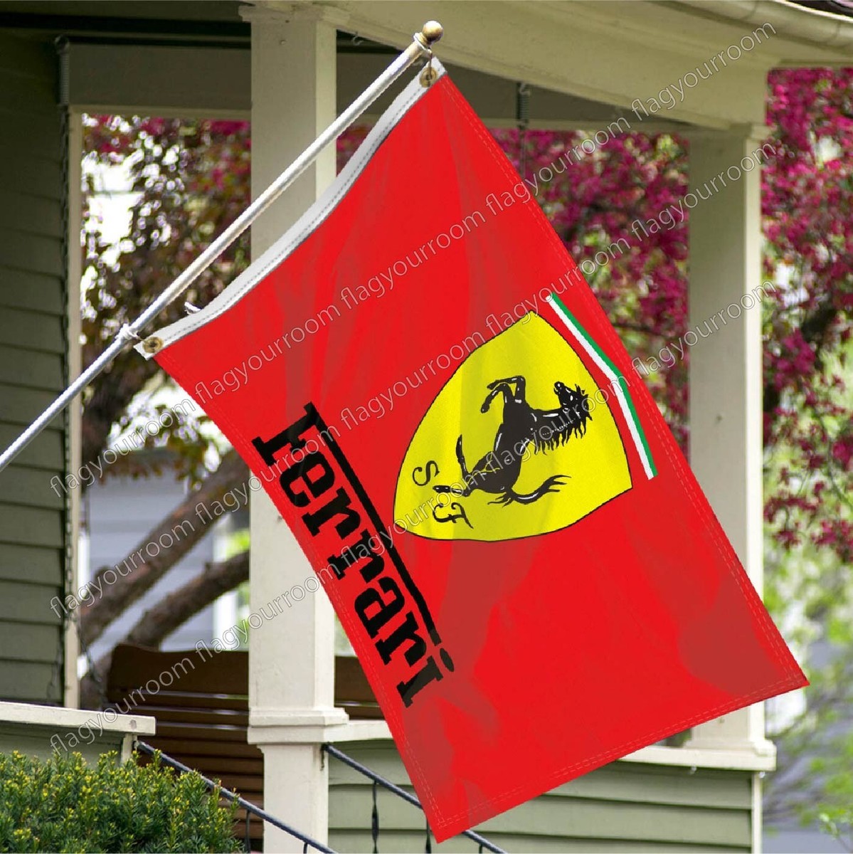 Find Ferrari Italy Racing Car Flag Banner For Garage 36X21 In , For US
