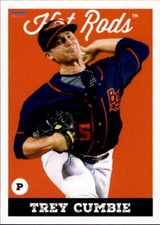 Tarjeta de béisbol 2019 Bowling Green Hot Rods Choice #5 Trey Cumbie Lufkin Texas TX