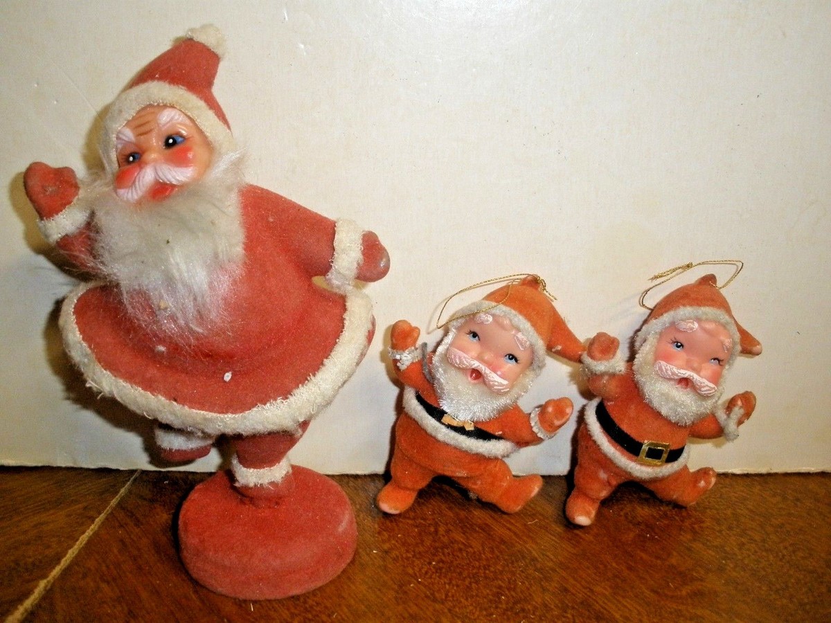 珍しい、サンタクロース 3 Vintage Santa Claus Figures (N26) | eBay