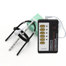 Male E-Stim Shock Penis Dilator Urethral Plug Sounding Stretcher BDSM Bondage US