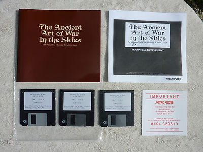 Alte Kunst des Krieges im Himmel IBM Computer Disk Spiel Microprosa G Zustand keine Box