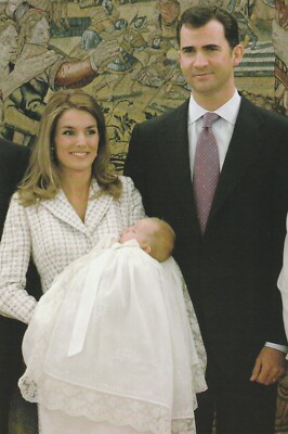 ***ORIGINAL POSTCARD***KÖNIGIN LETIZIA-KÖNIG FELIPE-PRINZESSIN LEONOR-ADEL