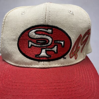 Vintage 90s San Francisco 49ers Apex One Script Wool Snapback Hat