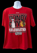 Chicago Blackhawks 2015 Stanley Cup Champions T-Shirt Reebox Men's XL NWOT