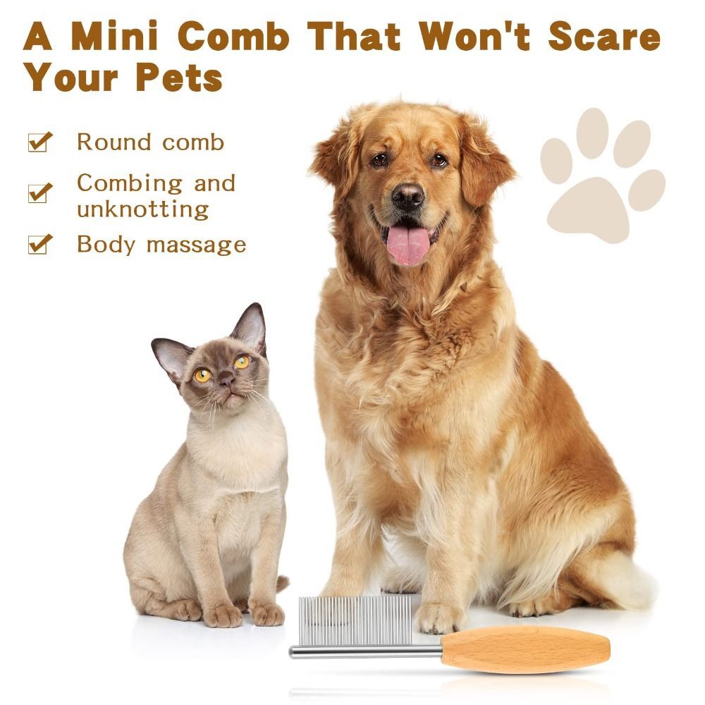 Wood Pet Comb Comfort Face Comb Grooming Dog Grooming Combs eBay