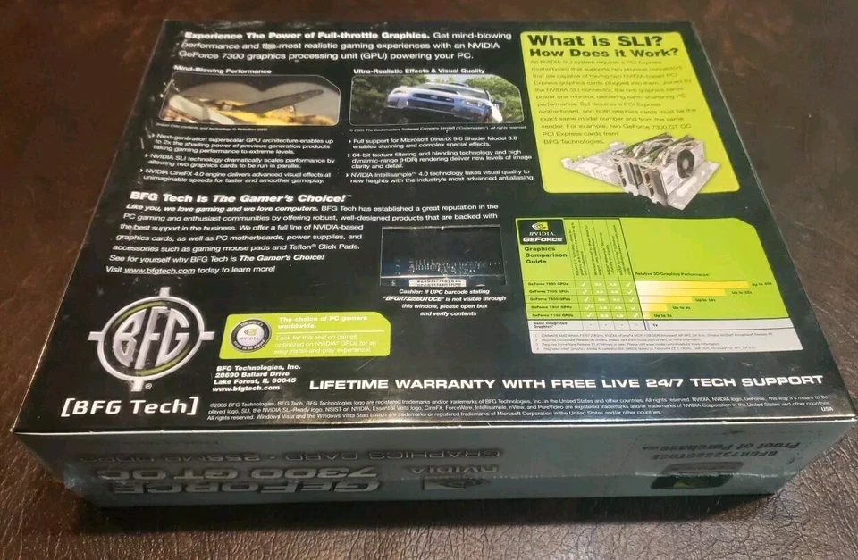 BFG NVIDIA GEFORCE 7300 GT OC Graphics Cars 256mb DDR2 PCI VGA DVI-I HDTV New - Image 2 of 4