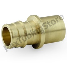 25 1" PEX x 1" Male Sweat F1960 Expansion Adapter Fittings, Lead-Free Brass