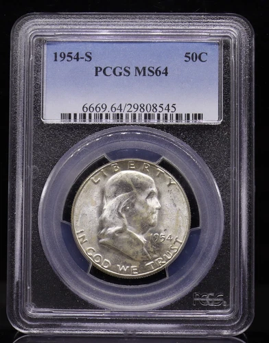 1954-S Franklin Half Dollar PCGS MS64