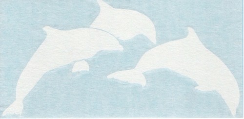 Dolphin Family of Three 3 - Dolphins Car Bumper Window Vinyl Decal Sticker 01370 - Picture 2 of 2