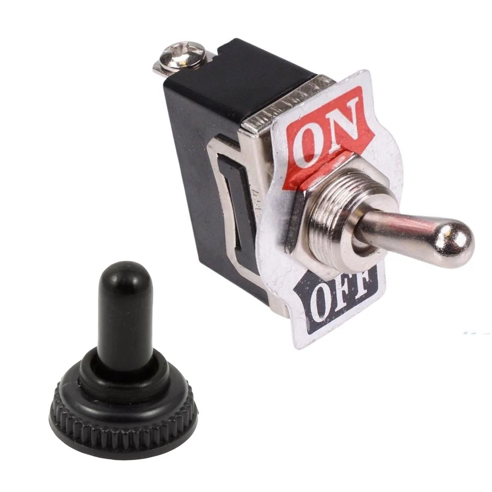 SWITCH ELECTRONICS Waterproof On/Off Toggle Flick Switch SPST 15A With Screw Terminals