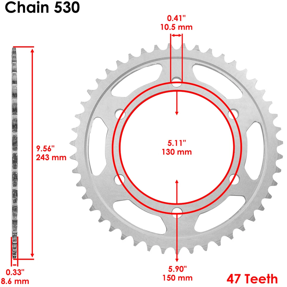 Cadena de transmisión y piñones de junta tórica azul para Yamaha YZF600R YX600R YZ600R 1995-07 Foto 4 de 4