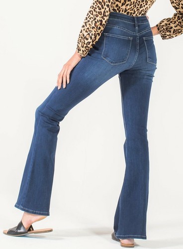 KanCan Women Mid Rise FLARE BLUE JEANS Size 13 / 30, 32 W Stretch Trisha KC6102M - 第 2/11 張圖片