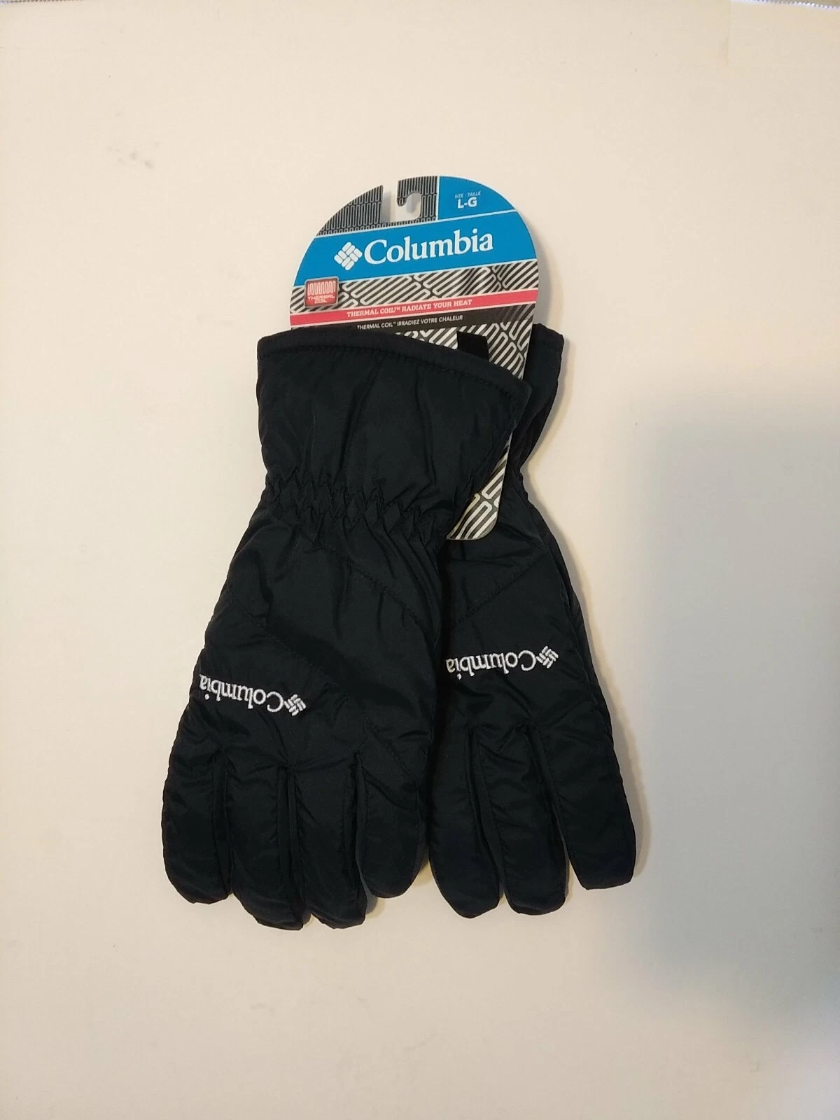 Columbia Winter Gloves Womens Large Thermal Coil Radiate Your Heat Black NEW CG