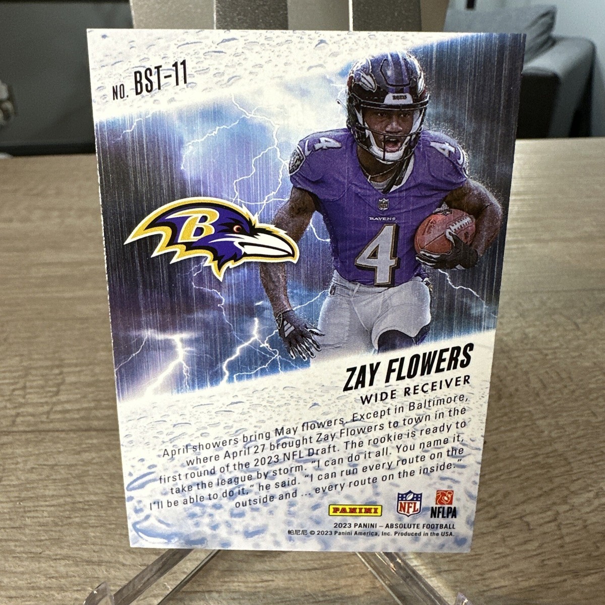 Zay Flowers 2023 Panini Absolute By Storm RC #BST-11