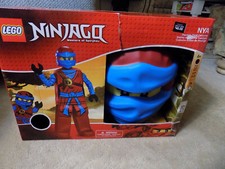 Costume Lego Ninjago Ninja Blue Girl Dress up New in box Mask gloves cape 4-6