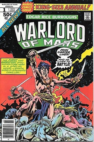 John Carter Warlord of Mars Comic Book Annual #1 Marvel Comics 1977 FINE - 第 1/1 張圖片