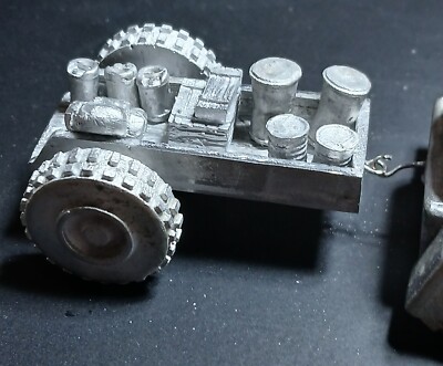 SCI-FI 950W 28mm Small Cargo Trailer #1 with Wheels  (1 Metal Trailer Kit)