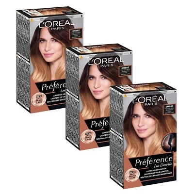 L'ORÉAL L’Oreal Paris Preference Ombre Hair Dye Natural Brown To Dark Brown - 3 PACK