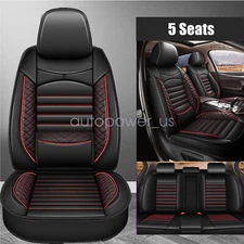 For Jeep Cherokee 2014-2023 Car 5-Seat Covers Waterproof Leather Cushion Black