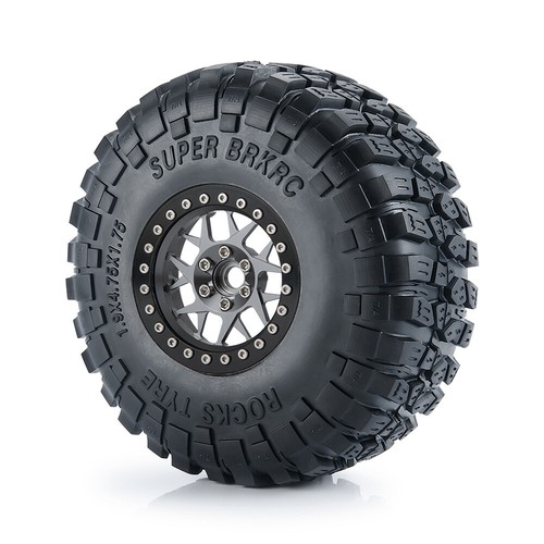 Qmore 4x 120MM 1.9'' Wheel Rim Tyre Tire For 1/10 RC Rock Crawler SCX10 D90 TRX4 - Picture 8 of 19