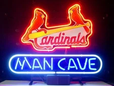 St. Louis Sports Man Cave Neon Light Sign Game Room With Acrylic Printed 14"x9"