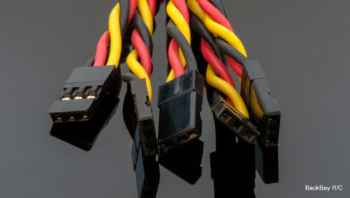 (5) JR / Hitec Servo Extension Leads with 15CM Heavy Duty Twisted 20awg Wire - Picture 2 of 4