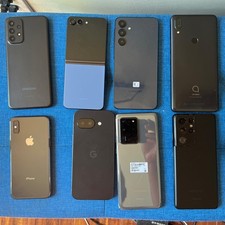 Mixed Lot Of 8 Cell Phones Unlocked/For Parts Only Samsung, Motorola 