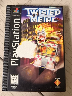 Twisted Metal Long Box Sony PlayStation 1 1995 Tested No Reg Card