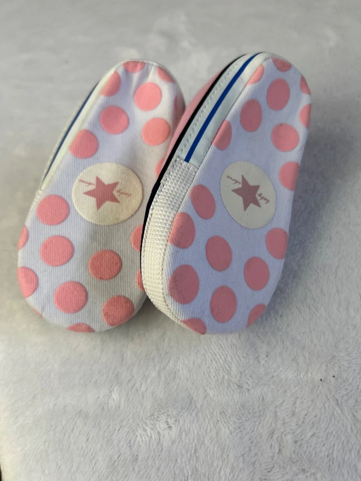Converse First Star Rosa Bebé Cuna Bebés Niñas Bebés Zapatos Botines Talla 13 Foto 4 de 4
