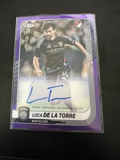 2025 Topps Chrome MLS Luca de la Torre Auto Purple Wave Refractor #/75