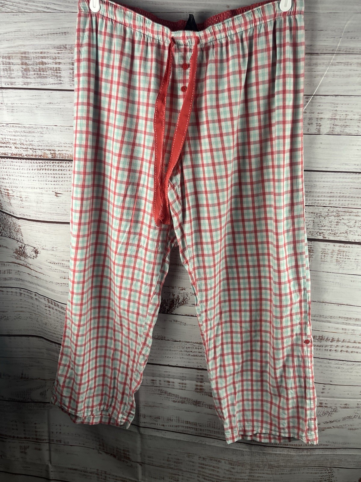Faded Glory Womens Sleepwear Pants XL 16/18 Multicolor Plaid Bottoms Drawstring