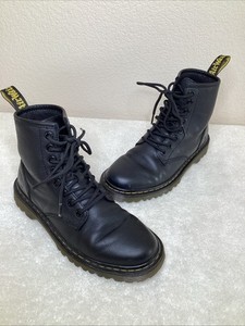 Dr. Martens AWLEY Combat Boots Black Leather Biker Grunge Men’s 9 / Women’s 10 Dr Martens Awley | eBay main image 2