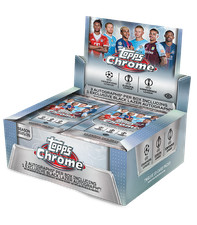 2025-26 Topps Chrome Soccer UEFA Club Competitions Trading Card Jumbo Hobby Box