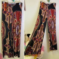 Sheer Lightweight Palazzo Pants Boho Hippie Wide Leg Flowy Beach Cover Up 28x28