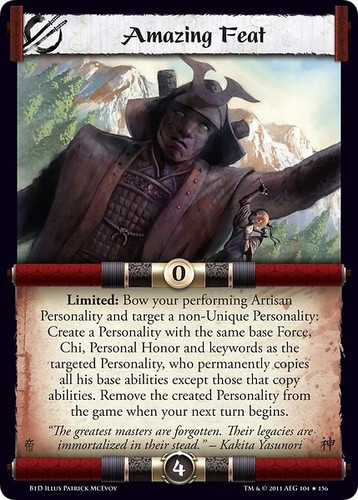 Amazing Feat Ungraded L5R: Before the Dawn