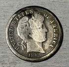 1893 O Barber Liberty Head Dime 10c Coin New Orleans Mint Rare Nice Album Filler