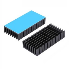 Awxlumv 2Pcs 25mm Heatsink 50x25x10mm/ 2 x 1x 0.4 With Tape, 2x1x0.4 inch