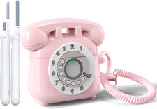 KOREDA Compatible with Airpods 4 Case Cover 2024, Cute Funny Telephone Design fo